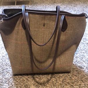 Joules tweed purse tote